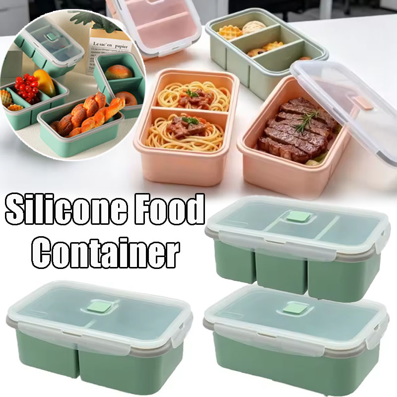 Meal Prep Plan - Marmita de Silicone Segura para Micro-ondas,
