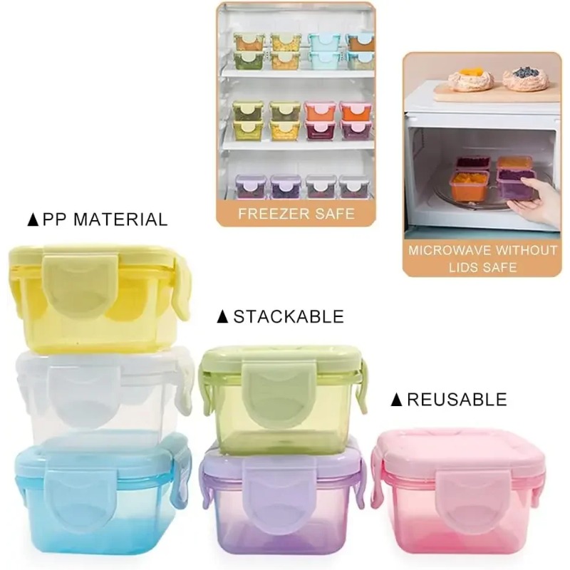 Conjunto de 4 Mini Potes Hermé - Meal Prep Plan avaliação e preço