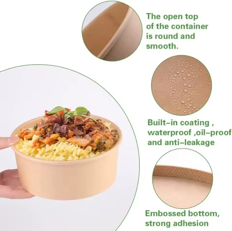Tigelas redondas de papel kraf - Meal Prep Plan avaliação e preço
