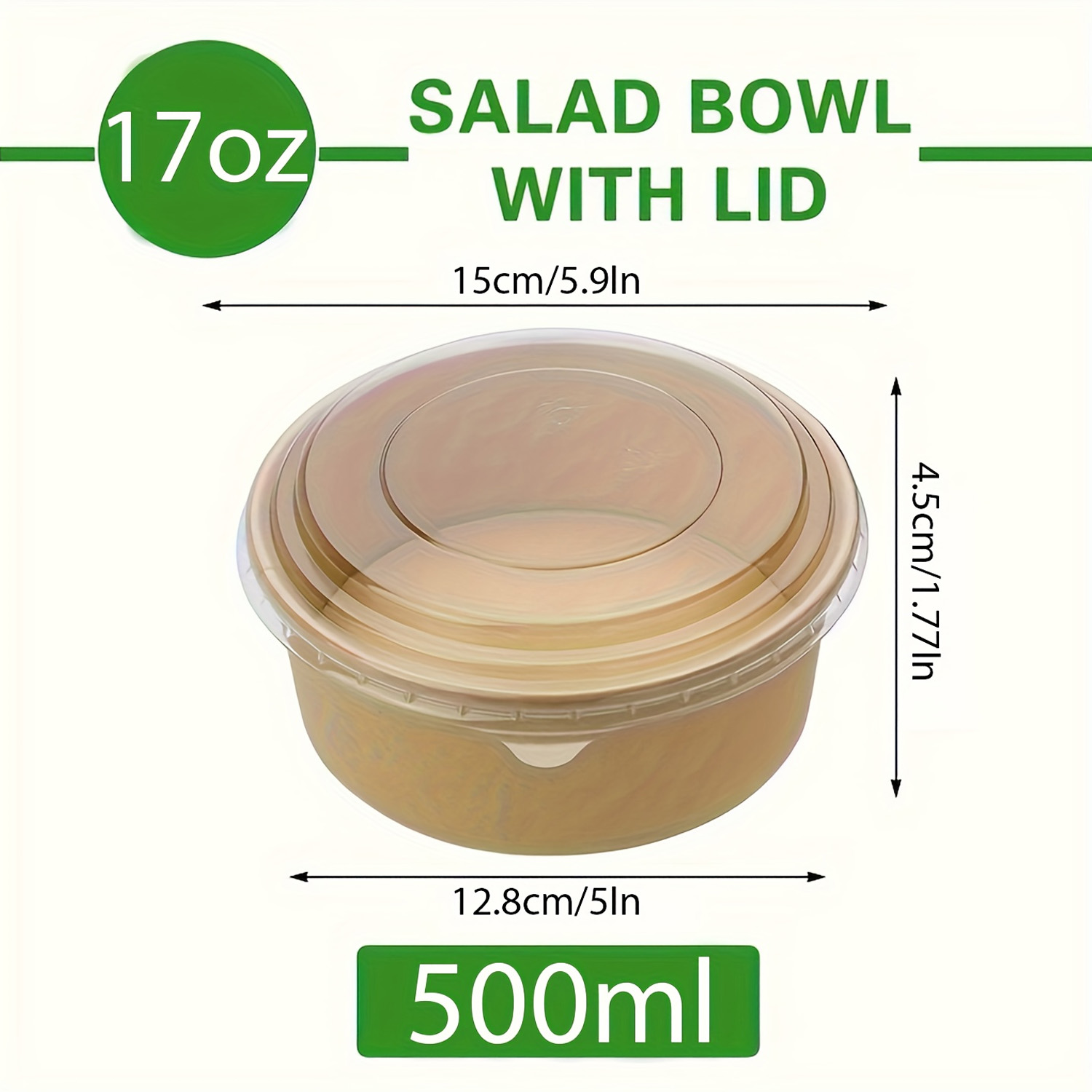 17oz/500ml 25/50 pacotes tigel - Meal Prep Plan avaliação e preço