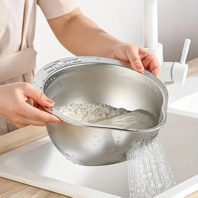 Escorredor de Arroz Aço Inox A - Meal Prep Plan avaliação e preço