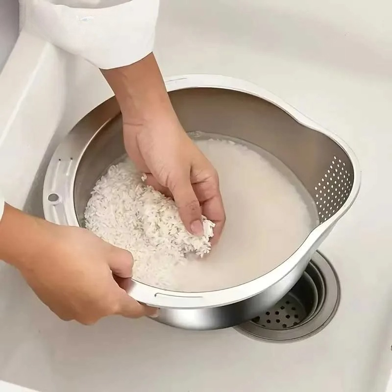 Escorredor de Arroz Aço Inox A - Meal Prep Plan avaliação e preço