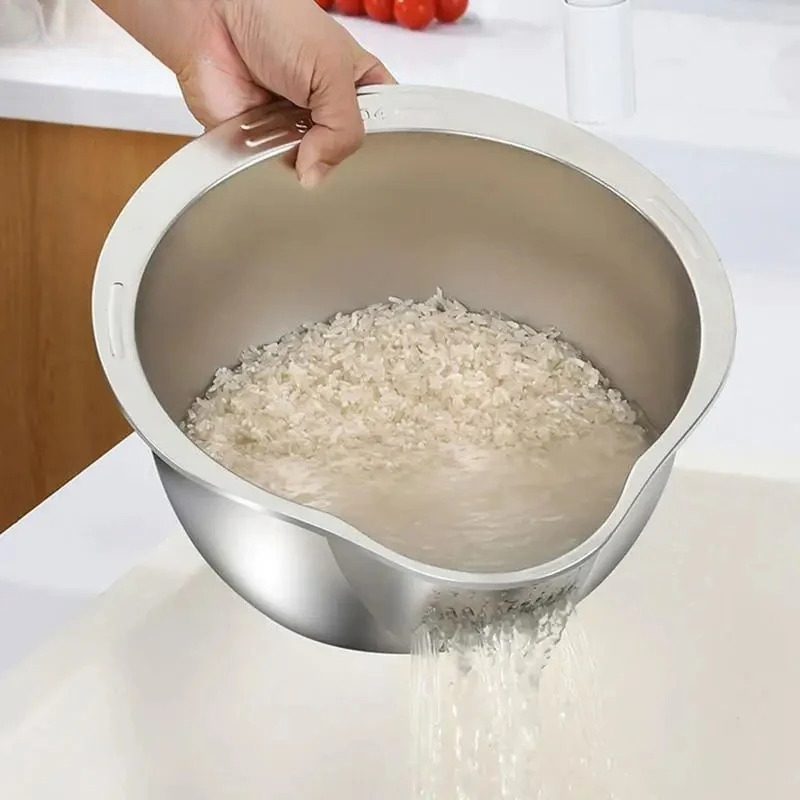 Escorredor de Arroz Aço Inox A - Meal Prep Plan avaliação e preço
